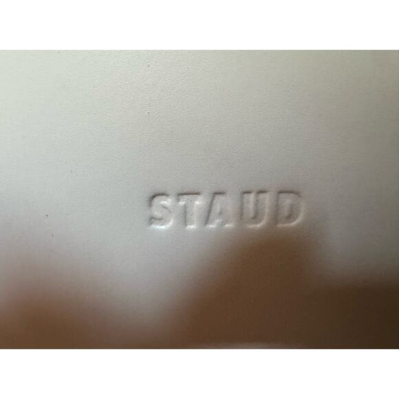 STAUD Kaia Cream Leather Shoulder Bag - - Picture 7 of 9